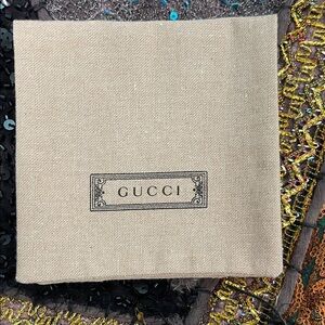 Gucci pouch Tan Fabric Square
